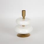 CANDLE HOLDER, METAL,  WHITE-GOLD, 15x15x16,5cm