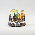 CHRISTMAS YARD WITH CHOR, WITH ADAPTOR, 12 LED, WITH MUSIC AND MOVEMENT, 23,5x20,5x24,5cm