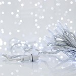ΣΕΙΡΑ, 100 LED 5mm ΜΕ ΚΑΛΥΜΜΑ, 230V, 3 ΕΠΕΚΤΑΣΕΙΣ ΕΩΣ 9 ΣΕΤ, ΛΕΥΚΟ ΚΑΟΥΤΣΟΥΚ ΚΑΛΩΔΙΟ, ΛΕΥΚΟ LED ΑΝΑ 10cm, ΠΡΟΕΚΤΑΣΗ ΠΑΡΟΧΗΣ 1.5m, IP65
