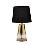 ΕΠΙΤΡΑΠΕΖΙΟ ΦΩΤΙΣΤΙΚΟ ΜΕ ΒΑΜΒΑΚΕΡΟ ΚΑΠΕΛΟ ΜΑΥΡΟ ΓΥΑΛΙΝΟ - ΜΕΤΑΛΛΙΚΟ ΧΡΥΣΟ 20x20x36cm