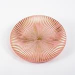 WOODEN PLATE, PINK, WITH GOLD DETAILS, 40cm