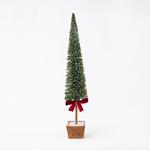 PLASTIC DECORATIVE TREE, GREEN, WITH LEAVES, 20x95cm
