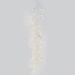 LIGHTED BRANCH WITH CRYSTALLS, 60 WARM WHITE LED, CHAMPAGNE, BATTERY OPERATED, WITH TIMER, 150cm