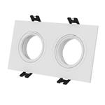 SPOT RECESSED ADJUSTABLE SPQUARE DOUBLE PC GU10 WHITE 1280160