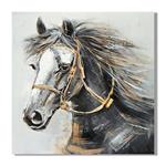 CANVAS WALL ART, HORSE, 100x100x3cm