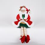 HARLEQUIN WITH RED CAPE AND GREEN OUTFIT, 61cm