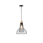 PENDANT LIGHT FIXTURES METAL 1XE27 MAX 15W 260X260X1370mm BLACK ARTE ILLUMINA OGGI