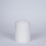 DECORATIVE CANDLE WHITE WITH WHITE MUSK SCENT 7x10cm.