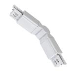 FLEXIBLE L-SHAPE CONJUCTION RAIL UNIVERSAL 4 LINES WITH POWER SUPPLY WHITE