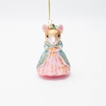 GLASS ORNAMENT, PRINCESS MOUSE, 9.5cm