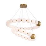 PENDANT LIGHT FIXTURES METAL LED 40W 3000K 2730Lm  720X1275mm BRASS-MILKY WHITE ARTE ILLUMINA TREA