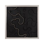 ΠΙΝΑΚΑΣ ΚΑΜΒΑΣ ΚΥΚΛΟΙ 3D ΜΑΥΡΟ 100x3x100cm