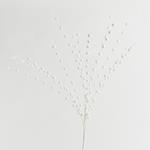 TWIG, WHITE, WITH GLITTER PEARLS, 150cm