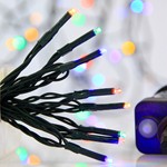 ΣΕΙΡΑ, 240 LED 3mm, 31V ΜΕΤΑΣΧΗΜΑΤΙΣΤΗ, 8 ΠΡΟΓΡΑΜΜΑΤΑ & ΜΝΗΜΗ, ΠΡΑΣΙΝΟ PVC ΚΑΛΩΔΙΟ, ΧΡΩΜΑΤΙΣΤΟ LED, ΑΝΑ 5cm,  ΠΡΟΕΚΤΑΣΗ ΠΑΡΟΧΗΣ 3m, ΙΡ44