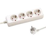 SOCKET 4 SCHUKO HOLES CABLE 3X1,5mm EXTENSION 3m WITH SHUTTER PROTECTION