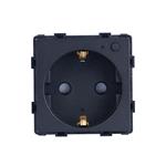 SMART ZIGBEE 16Α SCHUKO SOCKET WITH INDICATOR, ON/OFF BUTTON AND POWER METERING BLACK COLOR