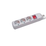 SOCKET 3 SCHUKO HOLES WITH SWITCH WITHOUT CABLE