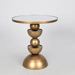SIDE TABLE, METAL, GOLD, 40X40X45cm