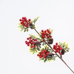 TWIG WITH BERRY AND LEAVES, 70cm