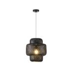 PENDANT LIGHT FIXTURES BAMBOO 1XE27 MAX 15W 310X310X350mm BLACK ARTE ILLUMINA CALYPSO