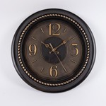 WALL CLOCK PLASTIC ANTIQUE BROWN 38.1x5x38.1cm