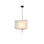 PENDANT LIGHT FIXTURES FABRIC 1XΕ27 MAX 60W Φ480ΧH900mm BEIGE ARTE ILLUMINA TOSCANY