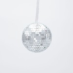 GLASS BALL, DISCO, SILVER, 8cm