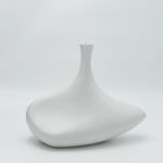 VASE, CERAMIC, WHITE, 30x14x24cm