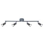 SPOT MOVABLE 4LIGHTS METALLIC Max 7W 4XGU10 600X80X130mm GREY ARTE ILLUMINA VORRAS