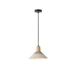 PENDANT LIGHT FIXTURES RUBBER WOOD&CONCRETE 1XE27 MAX15W 250X250X180mm KHAKI ARTE ILLUMINA GESSO