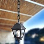 FUMAGALLI SICHEM MARY HANGING OUTDOOR LIGHT SQUARE BLACK 180x780mm E27