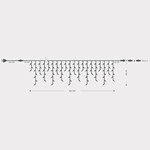 ΒΡΟΧΗ, 144 LED 5mm, 230V, 3 ΕΠΕΚΤΑΣΕΙΣ ΕΩΣ 8 ΣΕΤ, ΠΡΑΣΙΝΟ ΚΑΟΥΤΣΟΥΚ ΚΑΛΩΔΙΟ, ΛΕΥΚΟ LED, (60 x 300cm, 5/7/5/7), ΠΡΟΕΚΤΑΣΗ ΠΑΡΟΧΗΣ 1,5m, ΙΡ65