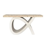 ΚΟΝΣΟΛΑ MDF FIR ΛΕΥΚΗ - ΦΥΣΙΚΟ 150x35x79cm
