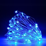 ΣΕΙΡΑ, 100 MINI LED, 4,5V ΜΕΤΑΣΧΗΜΑΤΙΣΤΗ, ΣΤΑΘΕΡΟ, ΑΣΗΜΙ ΧΑΛΚΙΝΟ ΚΑΛΩΔΙΟ, ΜΠΛΕ LED, ΑΝΑ 10cm, ΠΡΟΕΚΤΑΣΗ ΠΑΡΟΧΗΣ 5m, ΙΡ44
