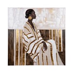 ΠΙΝΑΚΑΣ ΚΑΜΒΑΣ ΓΥΝΑΙΚΑ ΛΕΥΚΟΣ - ΧΡΥΣΟΣ 100x3.5x100cm