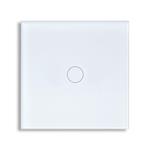 1 GANG SWITCH WHITE GLASS TOUCH PANEL + METAL FRAME
