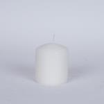 DECORATIVE CANDLE WHITE WITH WHITE MUSK SCENT 7x8cm.