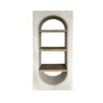 ΒΙΒΛΙΟΘΗΚΗ MDF FIR ΥΠΟΛΕΥΚΗ - ΚΑΦΕ 80x38x180cm