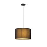 PENDANT LIGHT FIXTURES FABRIC 1XΕ27 MAX 15W Φ380ΧH240mm  BLACK ARTE ILLUMINA SOHO