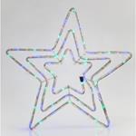 TRIPLE STAR, 4.70m LED ROPE LIGHT, 2-WAY, WITH PROGRAM, MULTI, 60x60cm, IP44