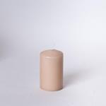 SAND DECORATIVE CANDLE WITH POWDER SCENT 6x10cm.