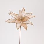 CHAMPAGNE FLOWER WITH GLITTER LEAVES, 34x48cm
