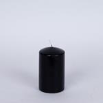 BLACK DECORATIVE CANDLE WITH SANDALWOOD SCENT 6x14cm.