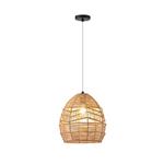 PENDANT LIGHT FIXTURES BAMBOO 1XE27 MAX 15W 300X300X300mm  BROWN ARTE ILLUMINA CALYPSO