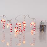 ΣΕΙΡΑ, 10 LED 5mm, ΚΟΚΚΙΝO & ΑΣΠΡO ΖΑΧΑΡΩΤΟ, ΜΠΑΤΑΡΙΑΣ 3xAA, ΧΡΟΝΟΔΙΑΚΟΠΤΗ, ΔΙΑΦΑΝΟ PVC ΚΑΛΩΔΙΟ, ΘΕΡΜΟ ΛΕΥΚΟ LED, ΑΝΑ 15cm, ΠΡΟΕΚΤΑΣΗ ΠΑΡΟΧΗΣ 30cm, IP20