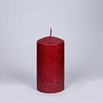 DECORATIVE CANDLE RED RUSTIC 7x14cm