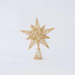WIRE TOP TREE, GOLD, 3D STAR, 30x25cm