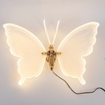 LIGHTED BUTTERFLY 100cm, WITH MOTION, 24V ADAPTOR, 120 LED/M, WARM WHITE LED, LEAD WIRE 3m, IP44