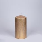 DECORATIVE CANDLE GOLD RUSTIC 7x14cm