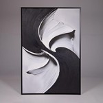 ΠΙΝΑΚΑΣ ΚΑΜΒΑΣ ΑΝΑΓΛΥΦΟΣ ΜΑΥΡΟΣ - ΑΣΠΡΟΣ 80x120 cm